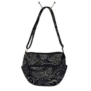 Vera Bradley Stellar Paisley Black White Crossbody Bag Purse